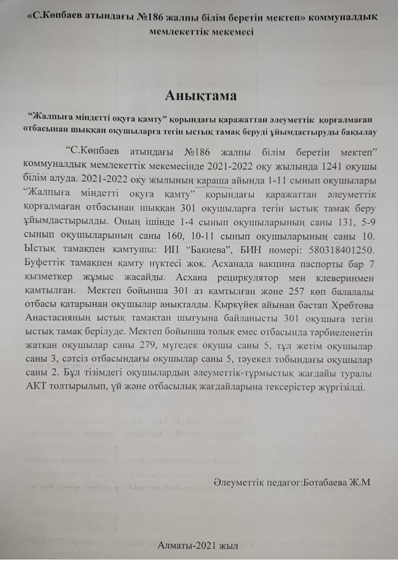 Ыстық тамақ бойынша қараша айына анықтама